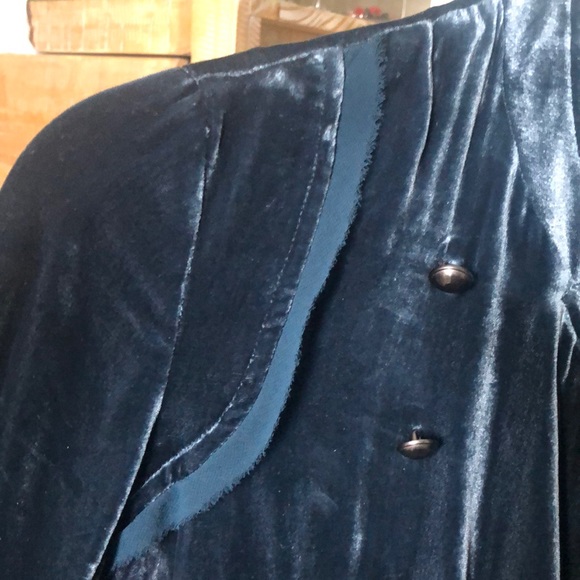 Free People Velvet Blue Jacket - Picture 4 of 5